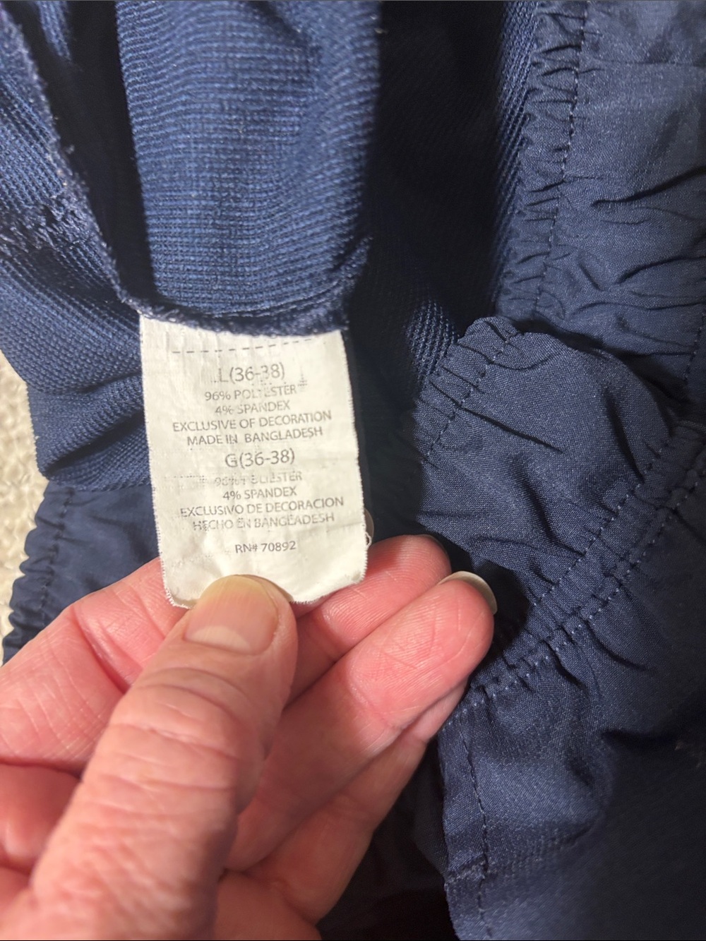 Men's Navy Athletic Qwick Dry Windbreaker Track Pants - Picture 4 of 10